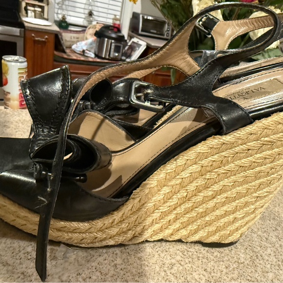 Valentino Garavani Black Espadrille Wedges - Picture 2 of 9